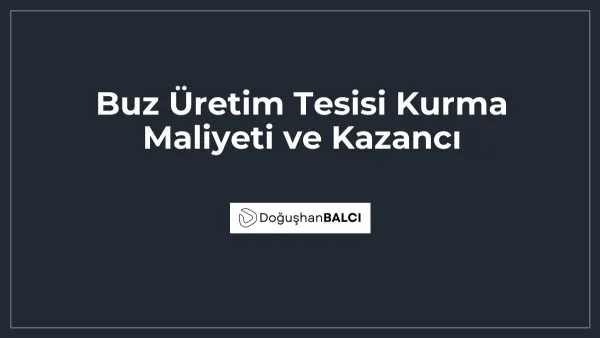 Buz Üretim Tesisi Kurma Maliyeti ve Kazancı