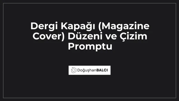 Dergi Kapağı (Magazine Cover) Düzeni ve Çizim Promptu