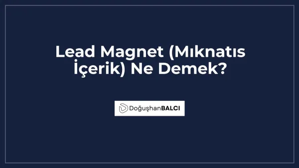 Lead Magnet (Mıknatıs İçerik) Ne Demek?