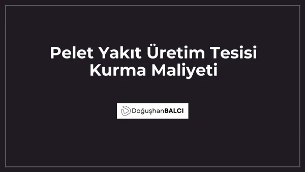 Pelet Yakıt Üretim Tesisi Kurma Maliyeti