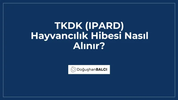 TKDK (IPARD) Hayvancılık Hibesi Nasıl Alınır?