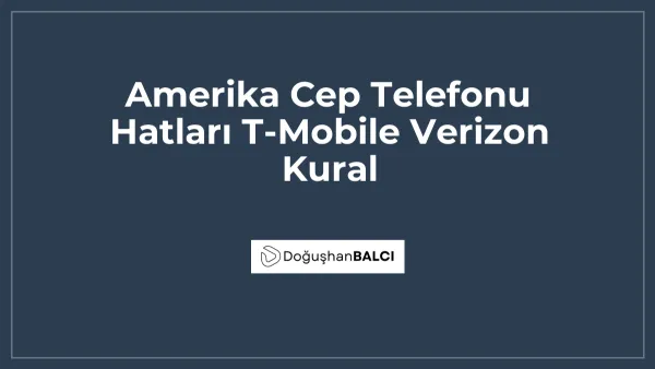 Amerika Cep Telefonu Hatları T-Mobile Verizon Kural