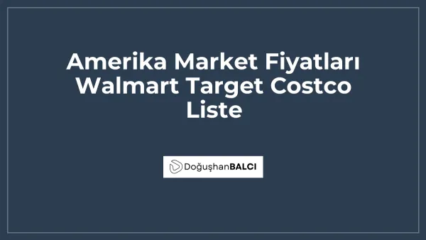 Amerika Market Fiyatları Walmart Target Costco Liste