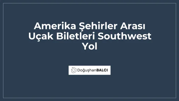 Amerika Şehirler Arası Uçak Biletleri Southwest Yol