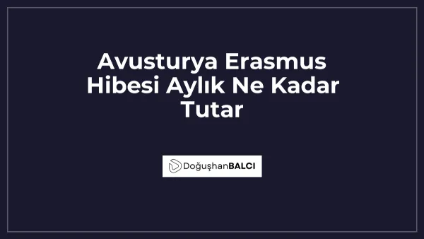 Avusturya Erasmus Hibesi Aylık Ne Kadar Tutar