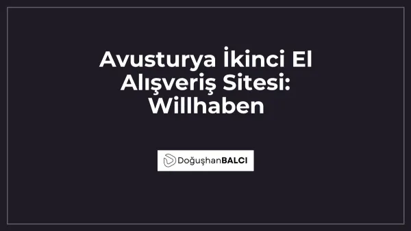 Avusturya İkinci El Alışveriş Sitesi: Willhaben