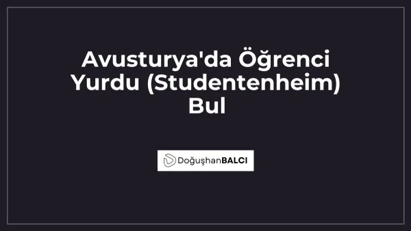 Avusturya'da Öğrenci Yurdu (Studentenheim) Bul