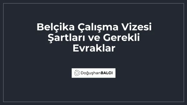 Belçika Çalışma Vizesi Şartları ve Gerekli Evraklar