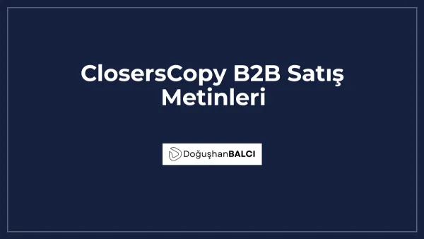 ClosersCopy B2B Satış Metinleri