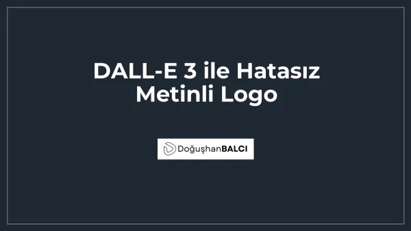 DALL-E 3 ile Hatasız Metinli Logo