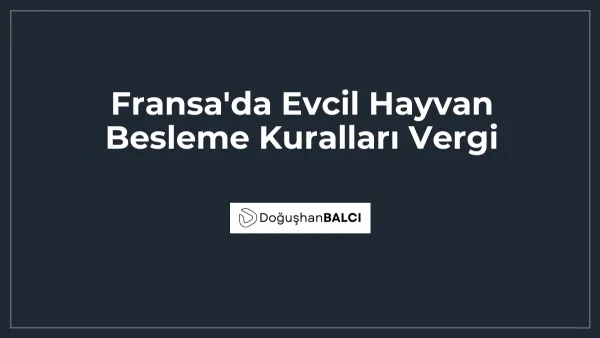 Fransa'da Evcil Hayvan Besleme Kuralları Vergi