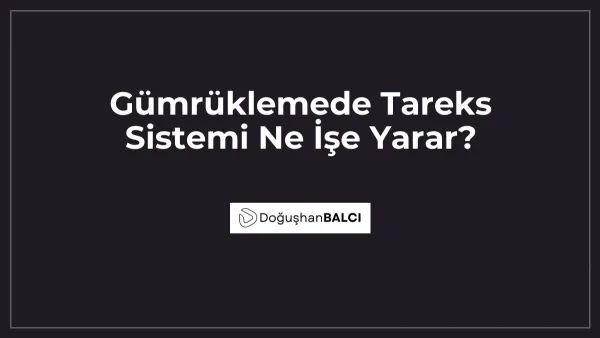 Gümrüklemede Tareks Sistemi Ne İşe Yarar?