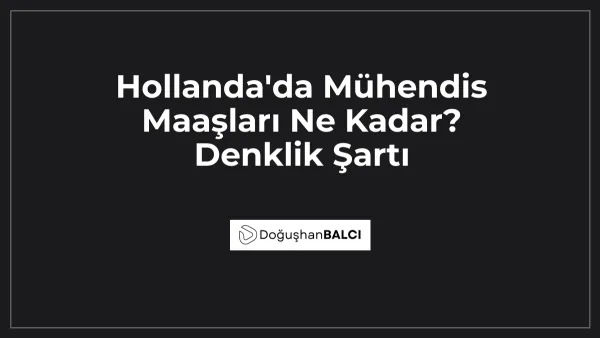 Hollanda'da Mühendis Maaşları Ne Kadar? Denklik Şartı
