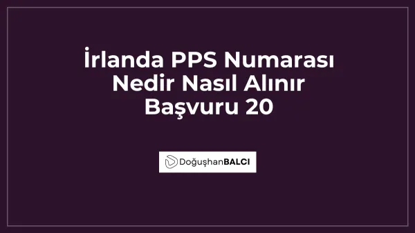 İrlanda PPS Numarası Nedir Nasıl Alınır Başvuru 20