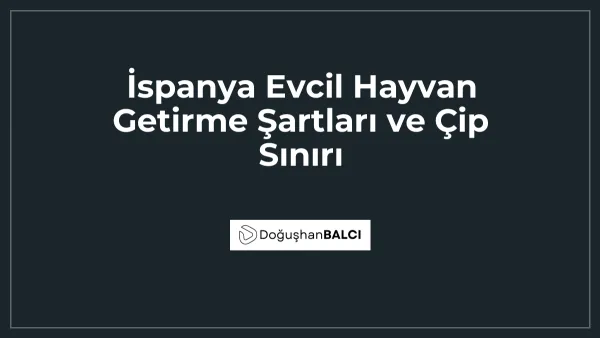 İspanya Evcil Hayvan Getirme Şartları ve Çip Sınırı
