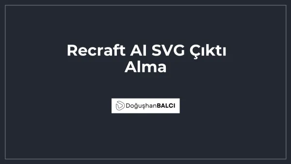 Recraft AI SVG Çıktı Alma