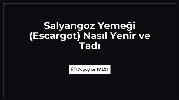 Salyangoz Yemeği (Escargot) Nasıl Yenir ve Tadı