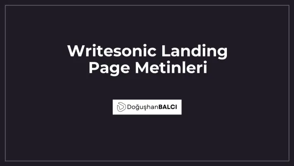 Writesonic Landing Page Metinleri