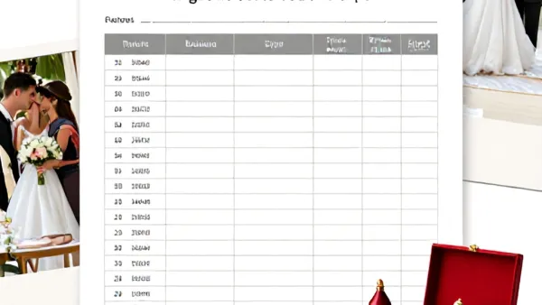 Düğün Bütçesi Planlama Ve Tasarruf Etme Kontrol List