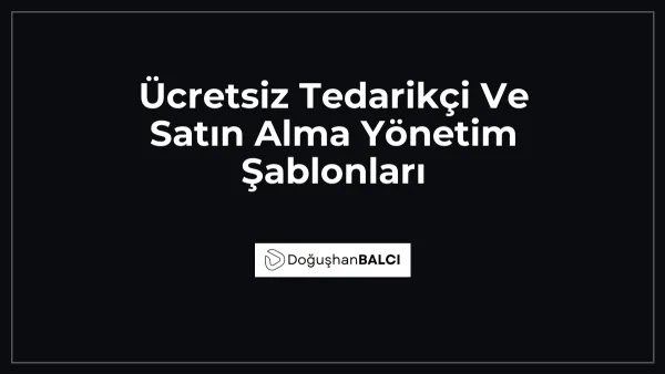 Ücretsiz Tedarikçi Ve Satın Alma Yönetim Şablonları